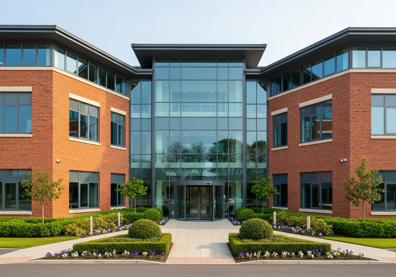 Modern commercial office building in Surrey